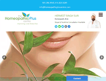 Tablet Screenshot of homeopathicpluscentre.com